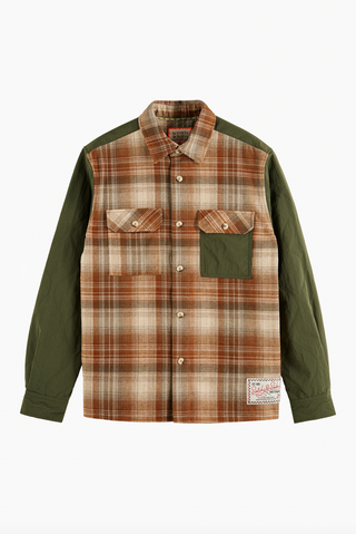 Scotch & Soda overshirt | Checked flannel overshirt | Milieustore.no