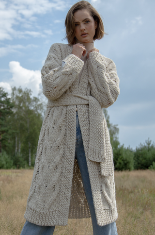 Fobya | Long woolen cardigan | Milieustore.no